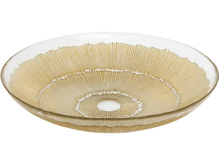 Präsentierplatte ZELIA glas goldfarben