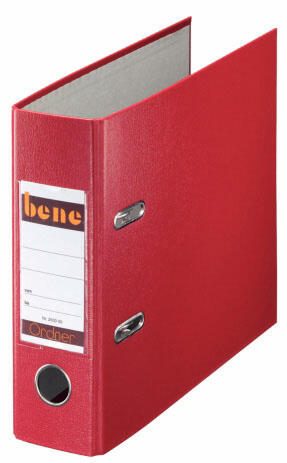 bene Ordner Rückenbreite 7.5 cm DIN A5 quer Kunststoff rot 293000RT