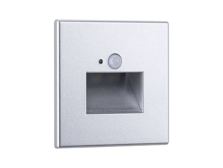Edge Quadro LED Einbauwandlampe Square Matt Chrom Sensor - Paulmann Edge Quadro Square Sensor - Flurbereich - Modern - Kunststoff - Einflammig