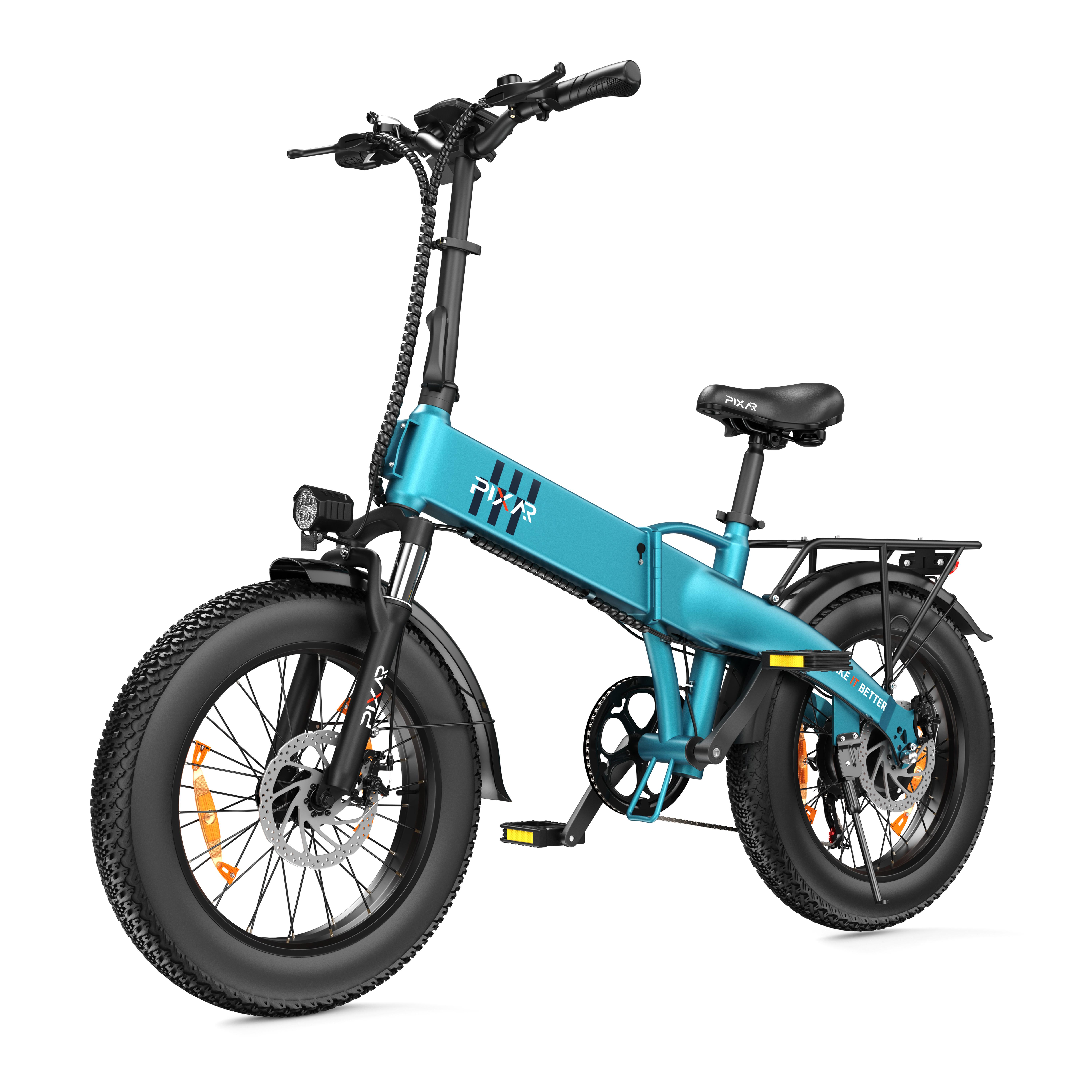 PIXAR F2 20 Zoll Falt-E-Bike, 250W Motor, 48V 15Ah Akku, 20×4,0 Fat-Reifen, 7-Gang, LCD, Scheibenbremsen, Gepäckträger