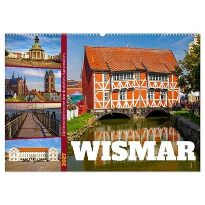Wismar - Die Ostseeperle unter den deutschen Hansestädten (Wandkalender 2027 DIN A2 quer), CALVENDO Monatskalender