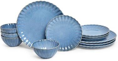 Sango Frill Reactive 12 Pc Dinnerware Set