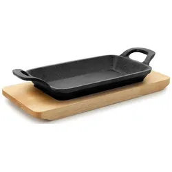 Lacor Magma Mini Grill rechteckig 22.5x10x2.5cm, Auflaufform, Schwarz