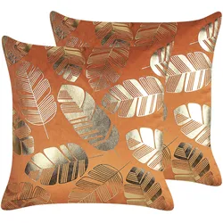 DEKOKISSEN 2er-Set Orange 45/45 cm Sunflower