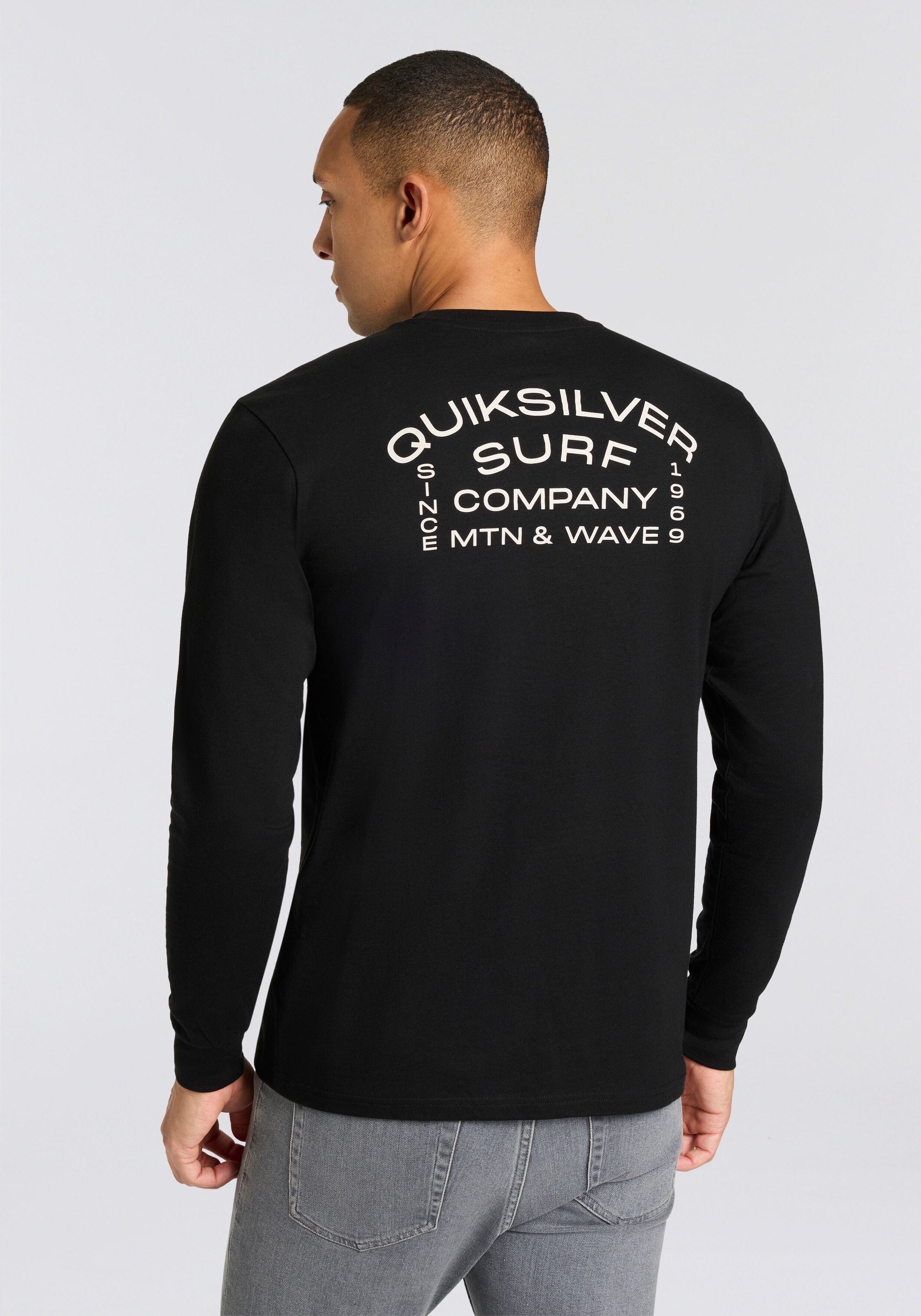 Longsleeve QUIKSILVER "SURF LOCK UP OMNI LS PACK", Herren, Gr. L, schwarz (schwarz, blac), Obermaterial: 100% Baumwolle, Shirts Longsleeve, Doppelpack mit 2 Teilen, Langarm-Design, aus Baumwolle schwarz, blac L