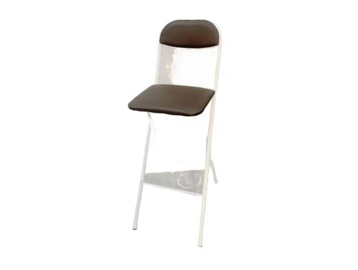 IUVYTA Klappbare Barhocker Mit Hoher Rückenlehne Mit Leder gepolsterte, klappbare Stühle in Thekenhöhe for Küche oder Bar(White brown 65cm)