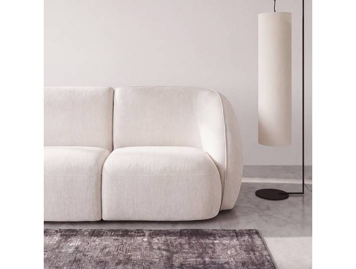 Rechte Armlehne für modulares beiges Sofa – 92 cm