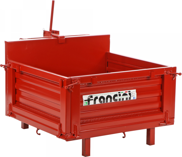 Francini P 100 - Cassone transporter per trattore - Ribaltabile - 3 sponde apribili