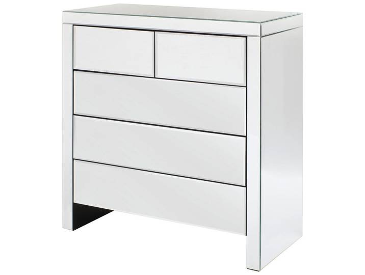 Mid.you Kommode, Klar, Glas, 5 Schublade(n) Schubladen, 90x90x40 cm, Wohnzimmer, Kommoden & Sideboards, Kommoden