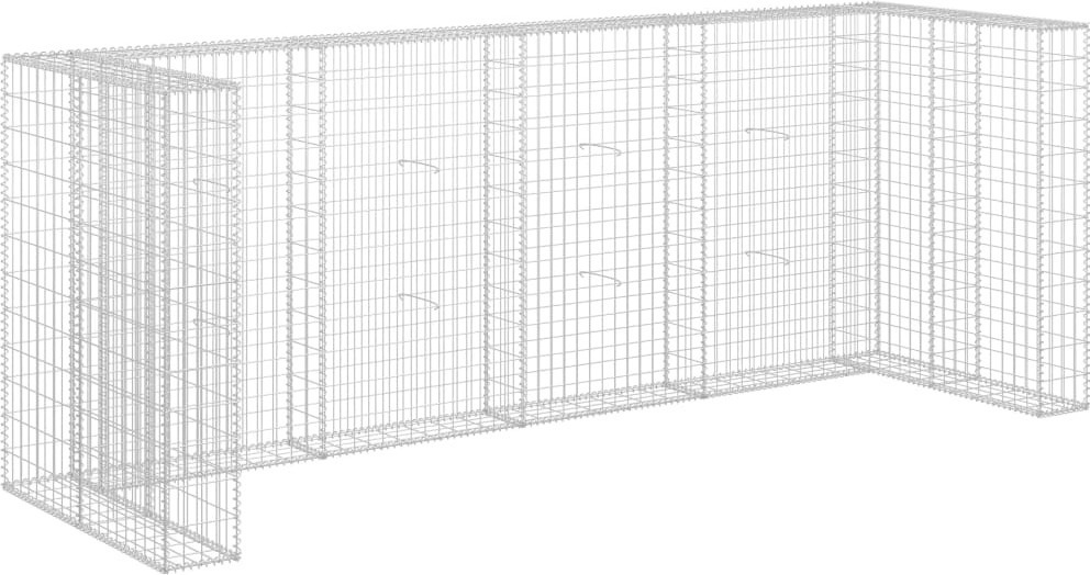 Gabionenwand für Mülltonnen Verzinkter Stahl 320×100×120 cm