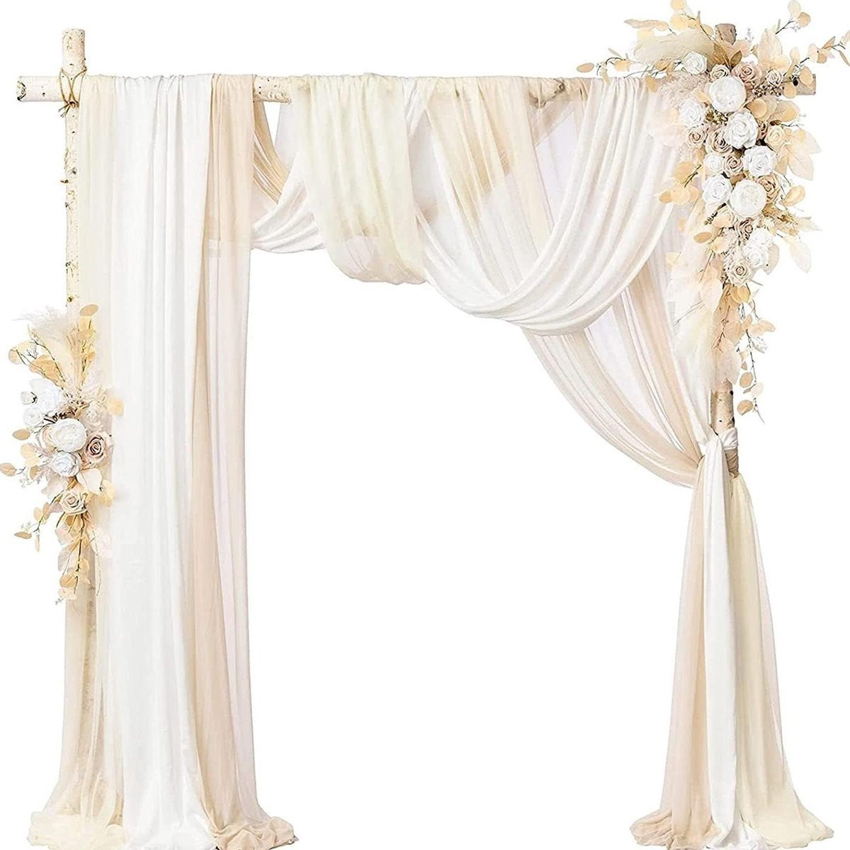 Set van 5 levensechte kunstbloemen voor bruiloftdecoratie