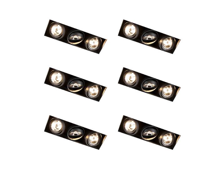 Ensemble de 6 spots encastrables noirs GU10 AR70 sans bordure 3