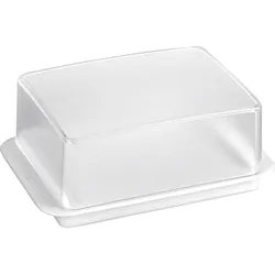 5x Hansi-Siebert Butterdose, Vorratsbehälter, Weiss, Transparent