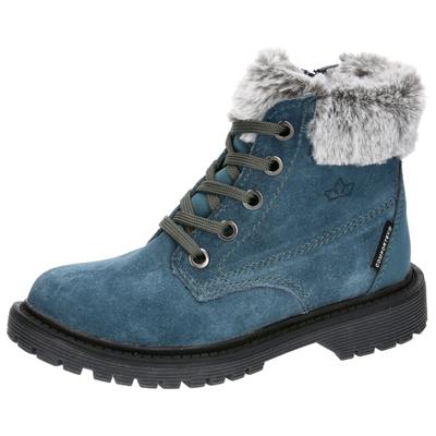 Winterstiefel LICO "Trendstiefel Asha", Mädchen, Gr. 33, blau, Veloursleder, Schuhe Winterstiefel