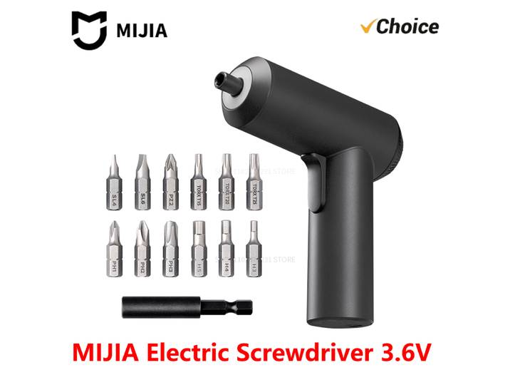 Nouveau tournevis électrique MIJIA 3.6V 2000mAh 5N.M de couple, tournevis électrique domestique avec 12 embouts de vis S2, outils Mi Home