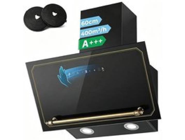 Hotte Aspirante 60 cm 400 m³/h A+++ Hotte Cuisine Inclinée Commandes Tactiles & Gestuelles Boost Évacuation/Recyclage