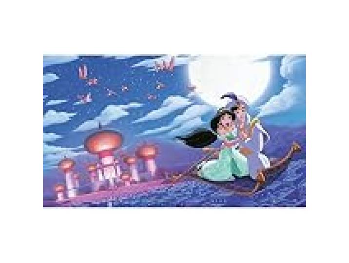 Fresque Murale Adhésive Géante Disney Princesse Jasmine et Aladdin 'A Whole New World' Xl