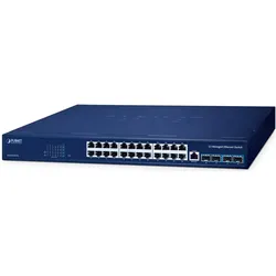 Planet GS-6311-24T4X 24-Port Managed Ethernet Switch (24 Ports), Netzwerk Switch, Blau