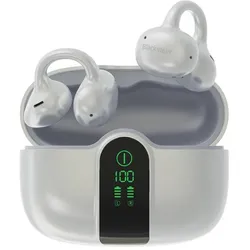 Blackview AirBuds 15 (Bluetooth 6.0 - Ecran d'Affichage - Reduction de Bruit) Blanc (ANC, Kabellos), Kopfhörer, Weiss