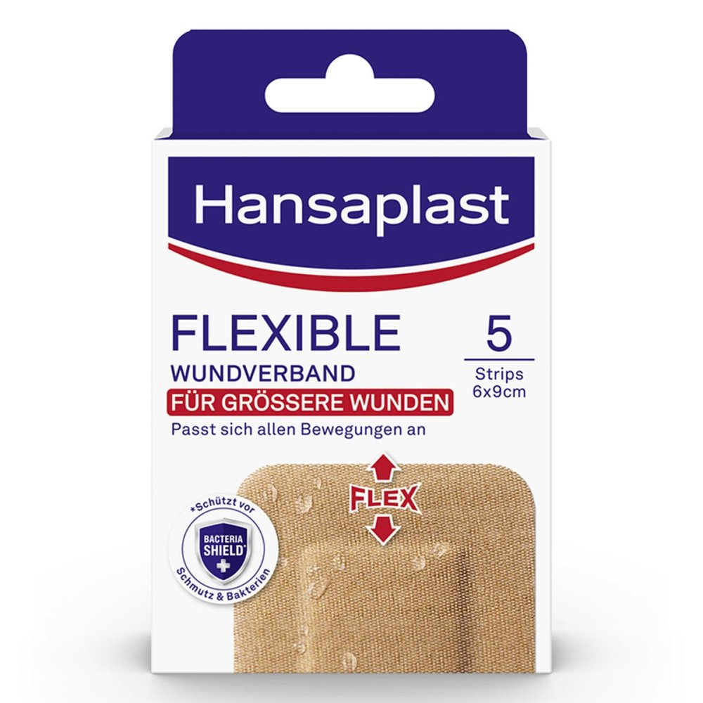 Beiersdorf AG Hansaplast Flexible Wundverband 6x9,5 Cm Strips 17757405