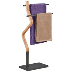 Relaxdays Handtuchständer mit geknicktem Design Grau,Hellbraun