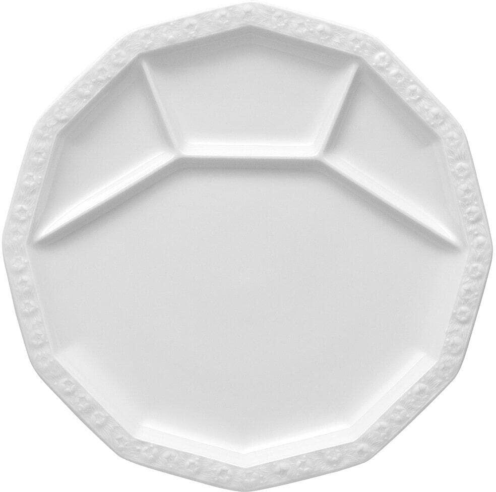 Fondueteller ROSENTHAL "Maria 6 Stück", weiss (weiß), Porzellan, Speiseteller, Fondueteller weiß Einheitsgröße