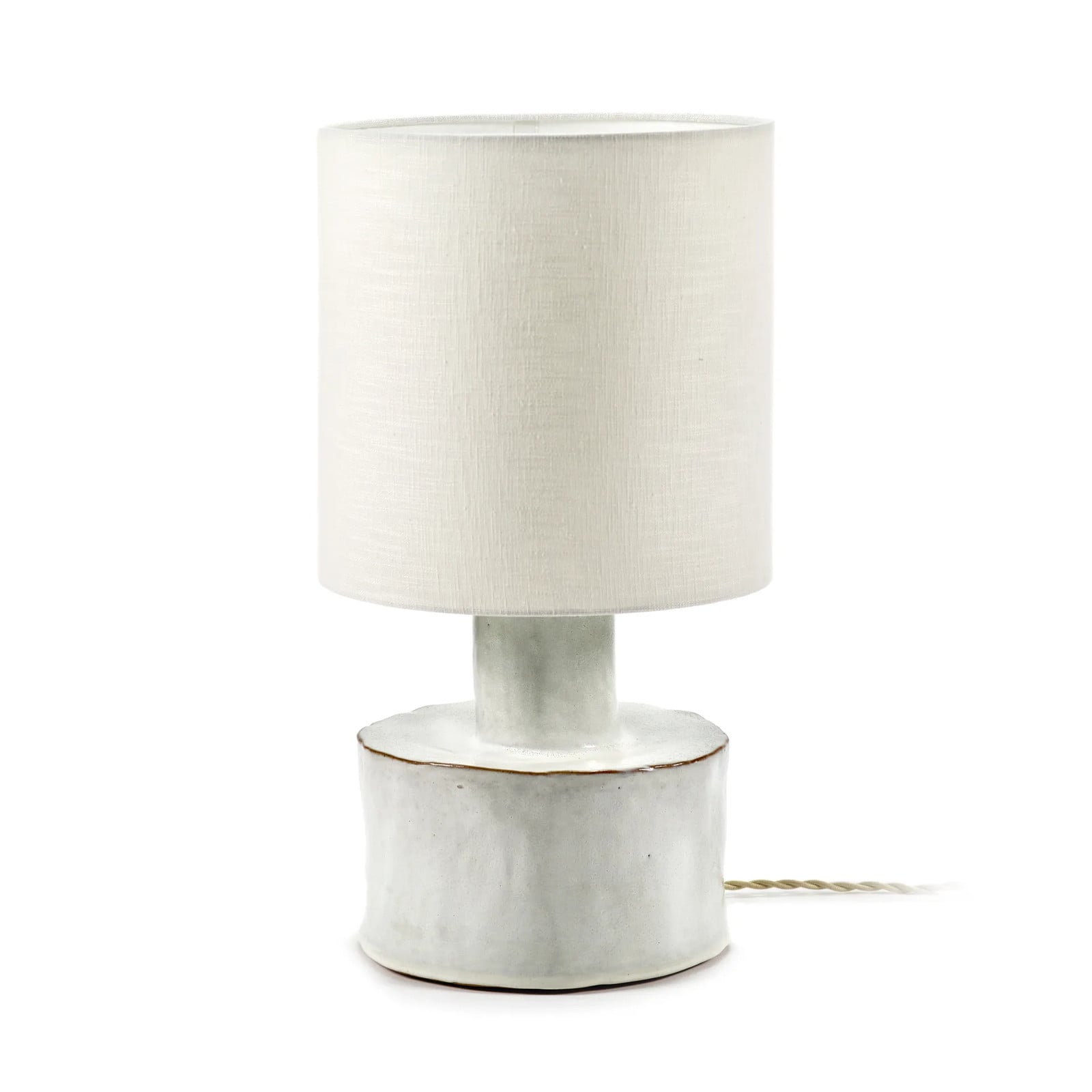 Serax Catherine tafellamp wit, keramiek en stof, Hoogte: 47 cm