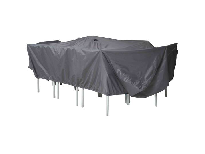 Oviala - Housse de table de jardin grise 310x130x60 cm