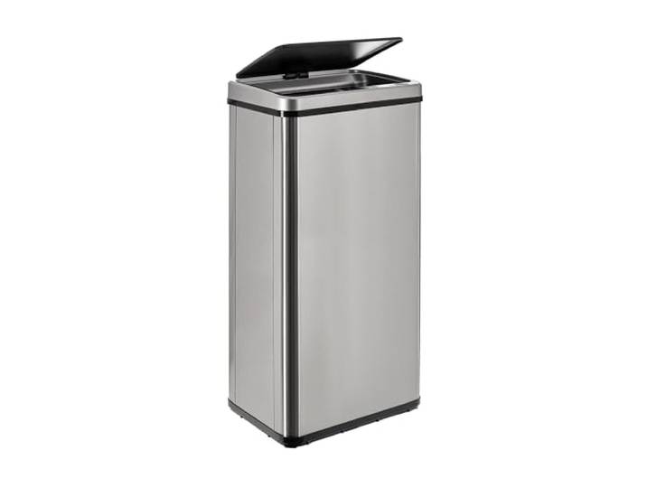Intelligenter Mülleimer ohne Beine mit automatischem Öffnen oder manuellem Kontakt, 60 l, Höhe: 79,5 x 35,5 x 26 cm, Grau.