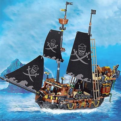 1328-teiliges Piratenschiff-Abenteuer-Kreativschiff, Insel-Sturmschiff, Flaggschiff, Film-Bausteinmodell, geeignet für Kinder-/Erwachsenensammlung, Bausteine,