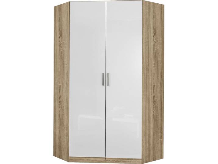 rauch Kleiderschrank Schrank Eckschrank Ankleide Garderobe CELLE Schenkelmaß: 117x117 cm, Höhe 197/210 cm, optional mit Spiegel oder Hochglanzfront MADE IN GERMANY