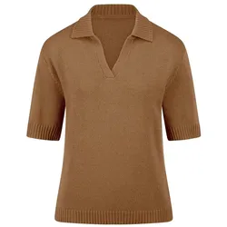 Pullover Polokragen Peter Hahn braun, 36