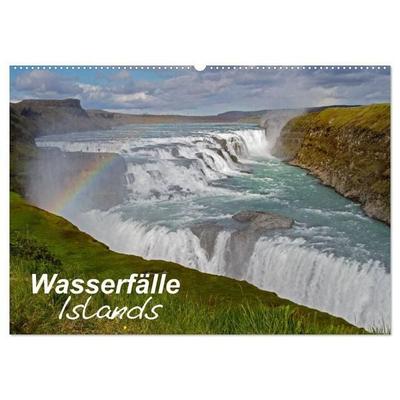Wasserfälle Islands (Wandkalender 2027 DIN A2 quer), CALVENDO Monatskalender