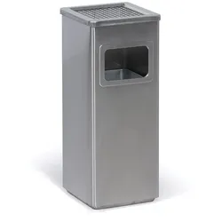 Mülleimer mit Aschenbecher und Innenbehälter für draußen, 11,5 l, Edelstahl