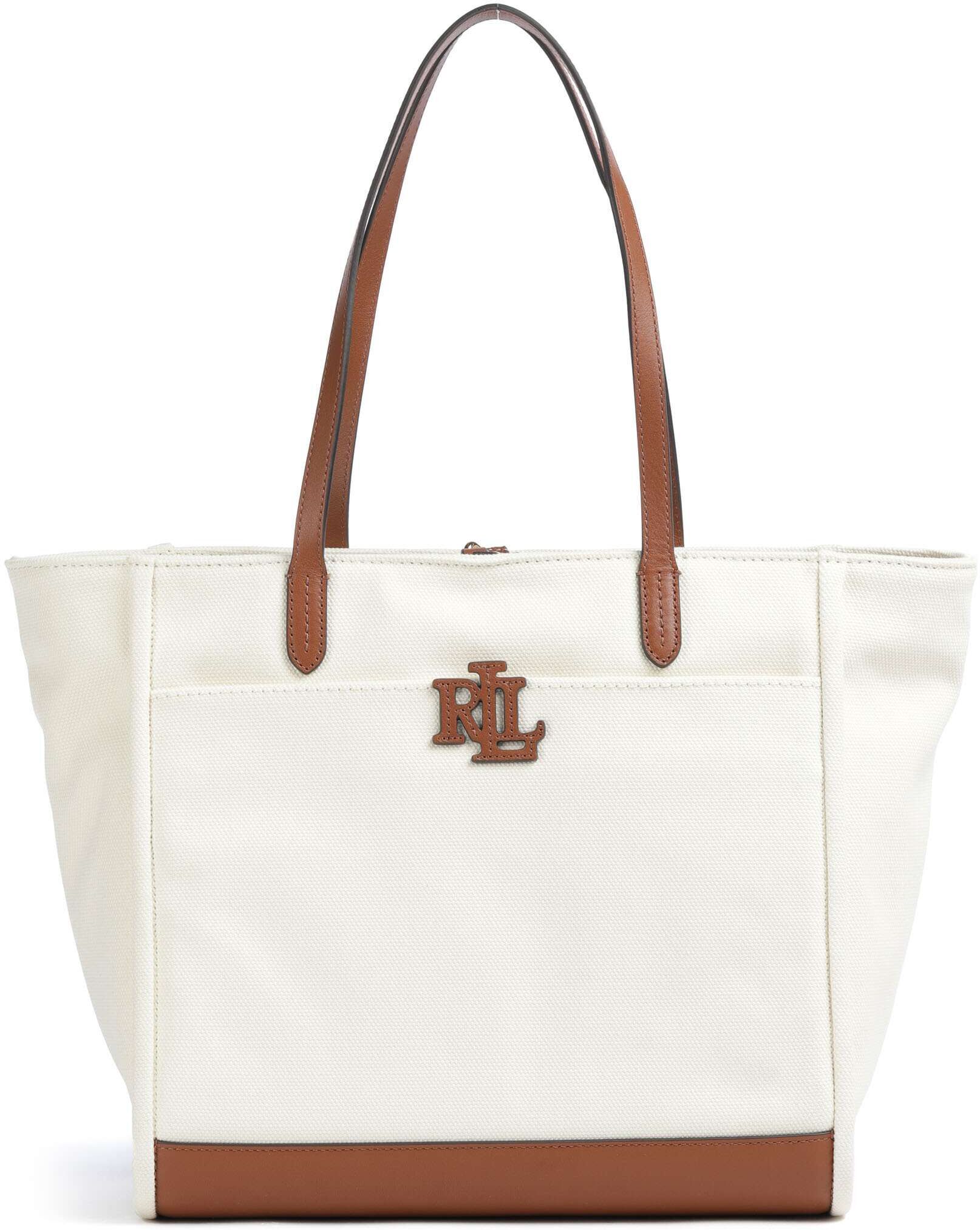 Lauren Ralph Lauren Cameryn Large Shopper, braun,weiß