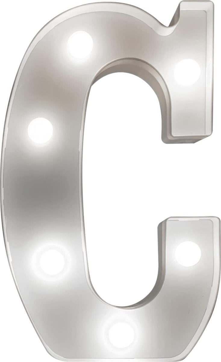 3D LED Letter Decoratieve Lamp Warm Wit - Hoogte: 22 cm