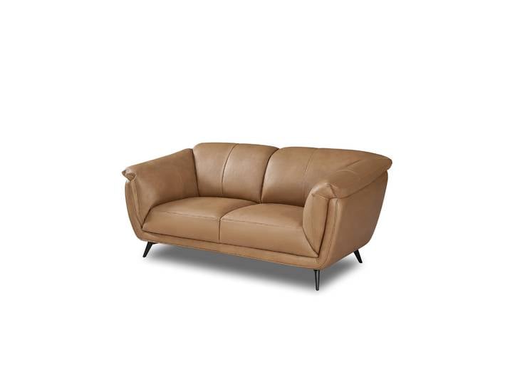 2-Sitzer Ledersofa Parma - Echtleder Kamelbraun, 178 cm