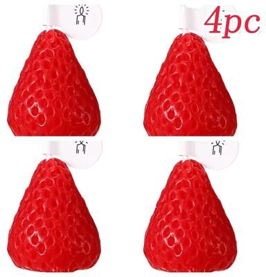 Uplift Picks Cute Strawberry Scented Candle Set Handmade Soy Wax Fruit Candles Pack Of 15 4 Pcs