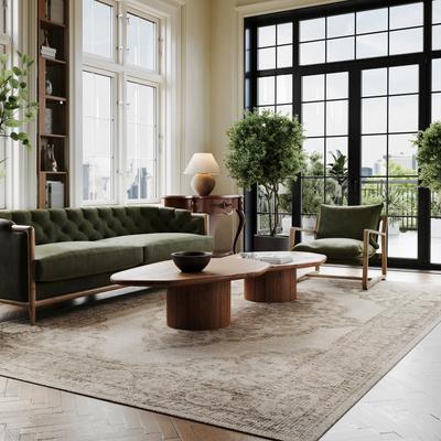 Padma Lakshmi x Rugs USA Padma Lakshmi Istanbul Hand-Tufted Ornate Border Wool-Blend Rug