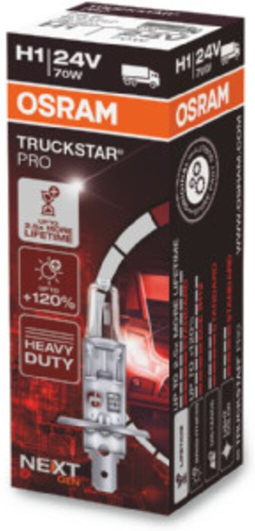 Ams-Osram Glühlampe Halogen OSRAM H1 Truckstar Pro NextGen 24V, 70W, 1 Stück