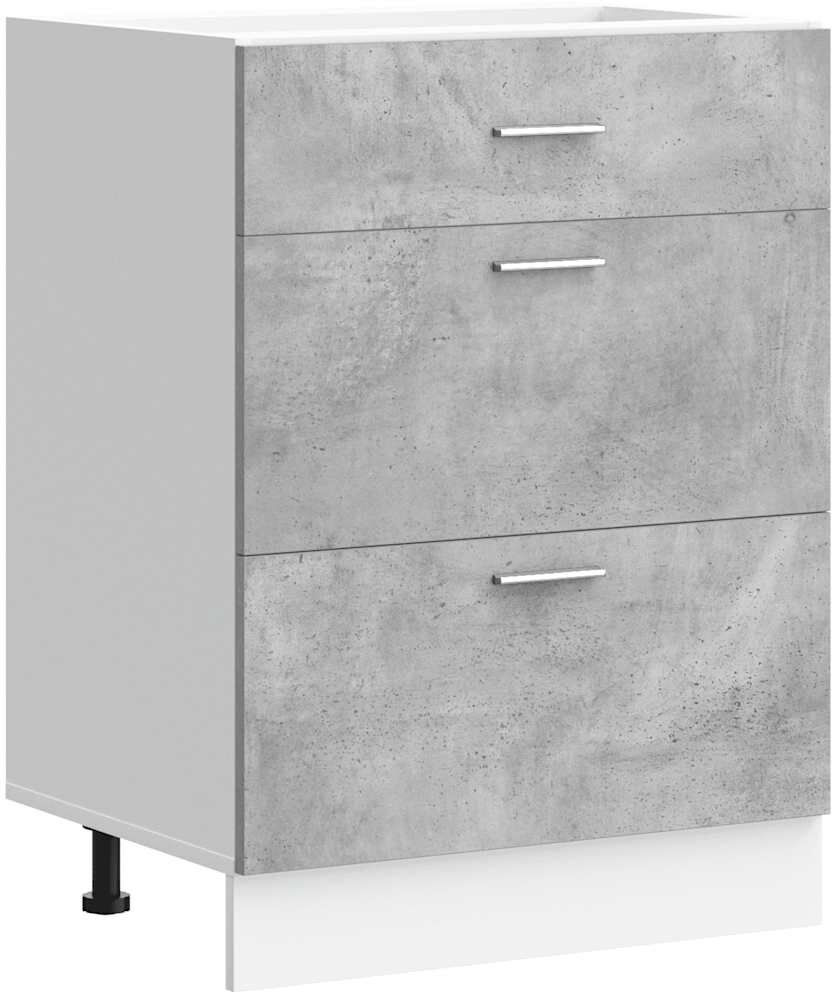 Latitude Run Lyon Kitchen Base Cabinet Lyon concrete grey 81.5cm H X 60cm W X 46cm D
