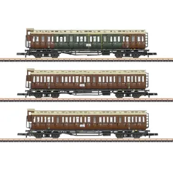 Märklin 87568 Z Wagenset mit 3 Abteilwagen, K.P.E.V., Ep. I