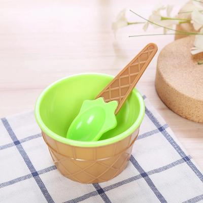 Inspire Daily Merch Ice Cream Bowls Set Vibrant Colors Sundae Kit Spoons For Summer Holiday Parties And Ice Cream Bowl Gift Decor green