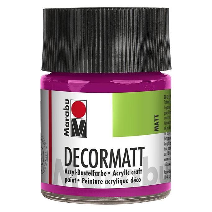 Marabu Acrylfarbe "Decormatt", magenta, 50 ml, im Glas (50 ml) (14010005014)