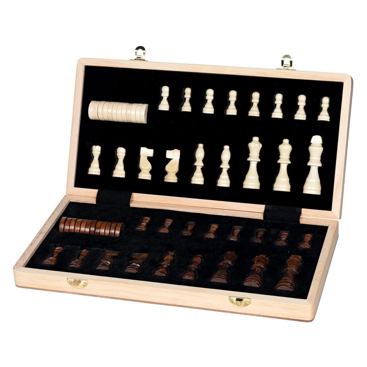 Goki Schach/Dame Spiel 2in1, magnetisch (56314)