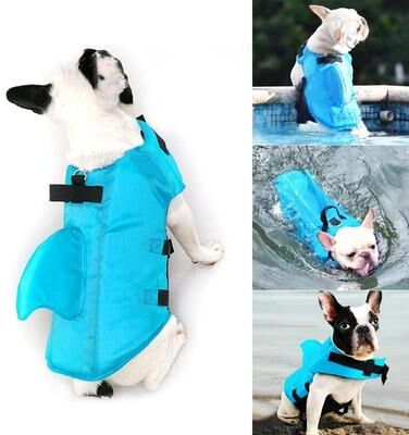 United Premium Adjustable Dog Life Jacket & Swimwear Safety Flotation Vest For Water Play blue xs