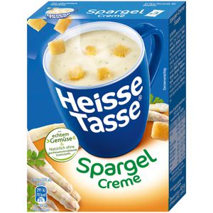Erasco Fertiggericht Heisse Tasse, Spargelcreme mit Croutons, je 13,8 g, 3er Pack
