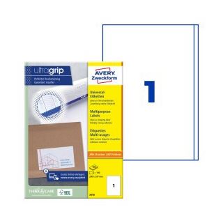 AVERY Zweckform Universal-Etiketten, 200 x 297 mm, weiß 100