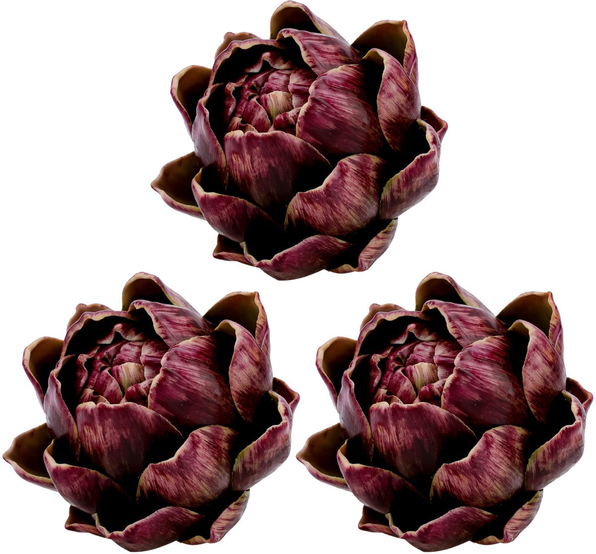 Meiwlong 3 stuks kunstmatige grote rode artisjokbloemen, realistisch bloemboeket voor decoratie