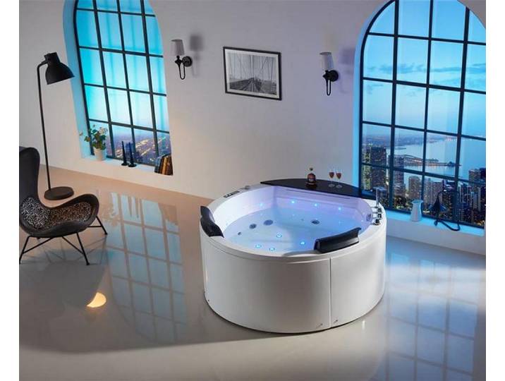 SOFORT LIEFERBAR 2 Personen Whirlpool 155x155 Austin 2 Badewanne (mit Schürze) schwarz